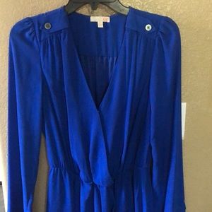 Blue long sleeve dress